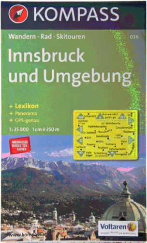 9783854910411: 036: Innsbruck Und Umgebung (surrounding Area) 1:30, 000