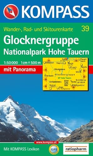 Beispielbild fr Glocknergruppe, Nationalpark Hohe Tauern: Wander-, Rad- und Skitourenkarte. Mit Panorama. GPS-genau. 1:50.000 zum Verkauf von medimops