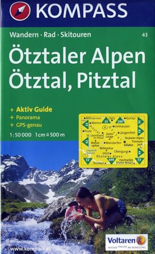 Stock image for tztaler Alpen / tztal / Pitztal 1 : 50 000 : Wander-, Rad- und Skitourenkarte for sale by Better World Books