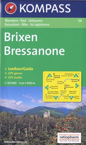 Beispielbild fr Brixen/Bressanone: Wander-, Bike- und Skitourenkarte. GPS-genau. 1:50.000 zum Verkauf von medimops
