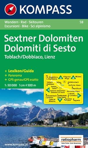 Beispielbild fr Sextner Dolomiten/Dolomiti di Sesto 1 : 50.000: Toblach/Dobbiaco, Lienz. Wander-, Rad- und Skitourenkarte. GPS-genau. zum Verkauf von medimops