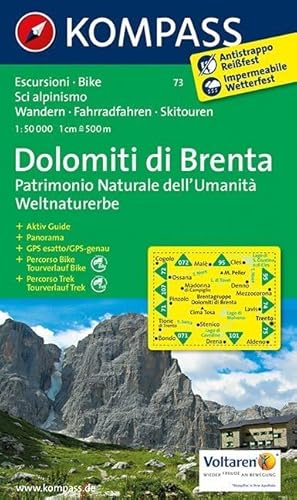 9783854910824: Dolomiti di Brenta 73 GPS wp kompass D/I: Wandern, Rad und Skitouren