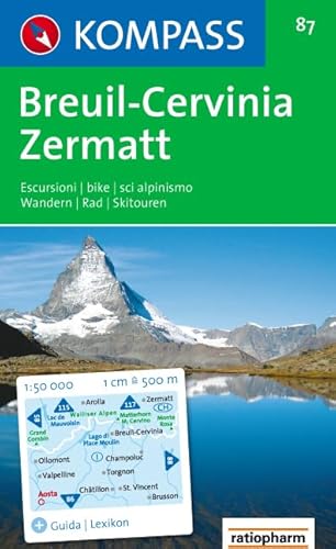 Stock image for Breuil, Cervinia, Zermatt: 1 : 50 000. Wander-, Bike- und Skitourenkarte. Carta escursioni, bike e sci alpinismo for sale by medimops