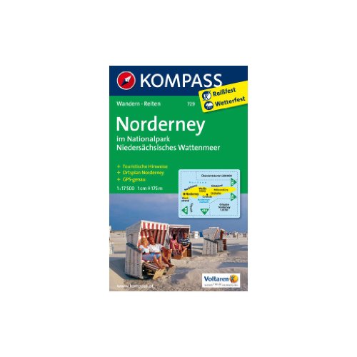 Stock image for Insel Norderney, 1:17500, GPS-genau Wanderkarte mit Reitwegen. Touristische Hinweise und Fotos auf der Kartenrckseite for sale by medimops