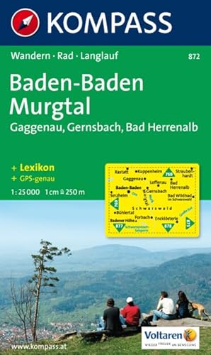 Beispielbild fr Baden-Baden, Murgtal: Wander-, Rad- und Langlaufkarte. Gaggenau - Gernsbach - Bad Herrenalb. 1:25.00 zum Verkauf von medimops
