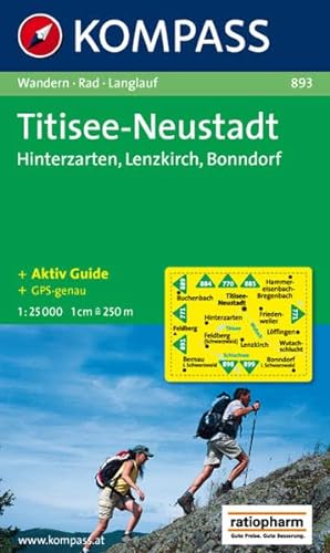 Titisee, Neustadt: Hinterzarten, Lenzkirch, Bonndorf. Wandern/ Rad / Langlauf. GPS-genau. 1:25.000