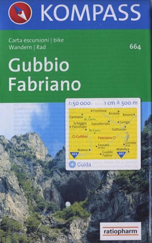 9783854913269: Carta escursionistica n. 664. Toscana, Umbria, Abruzzi. Gubbio, Fabriano 1:50.000