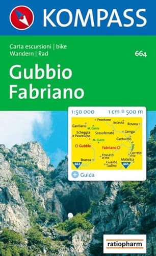 9783854913269: Carta escursionistica n. 664. Toscana, Umbria, Abruzzi. Gubbio, Fabriano 1:50.000