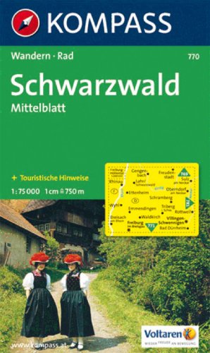 Stock image for Schwarzwald, Mittelblatt: Wander- und Radkarte. 1:75.000 for sale by medimops