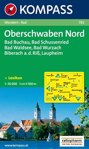 Oberschwaben Nord 1 : 50 000: Bad Buchau, Bad Schussenried, Bad Waldsee, Bad Wurzbach, Biberach a. d Riß, Laupheim. Wander- und Bikekarte - Unknown.