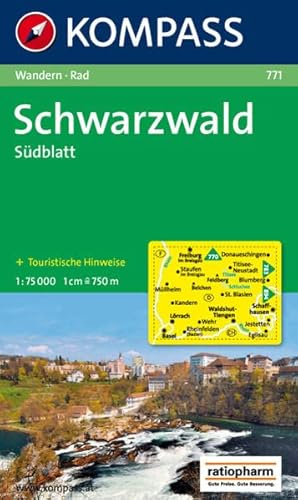 Imagen de archivo de 771: Schwarzwald Sudblatt (black Forest Southern Sheet) 1:75, 000 a la venta por WorldofBooks