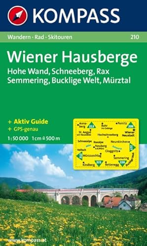 Wiener Hausberge, Rax, Schneeberg: Wander-, Rad- und Skitourenkarte. GPS-genau. 1:50.000 - Kompass-Karten