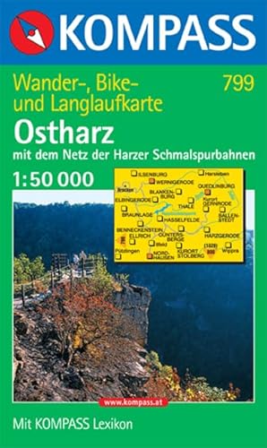 Kompass Karten, Ostharz Wanderkarte mit Kurzführer, Radwegen und Loipen. 1:50000 - Otto (Bildagentur), Werner