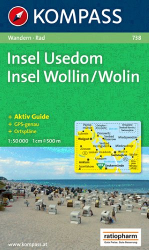 Beispielbild fr Kompass Karten, Insel Usedom, Insel Wolin: Wander- und Bikekarte mit Ortsplnen zum Verkauf von medimops