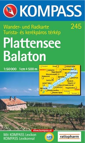 9783854916925: Carta escursionistica n. 245. Ungheria. Plattensee-Balaton 1:50.000. Adatto a GPS. Digital map. DVD-ROM