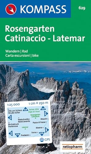 Beispielbild fr Rosengarten, Catinaccio, Latemar: Wandern / Rad. Carta escursioni / bike. GPS-genau. 1:25.000 zum Verkauf von medimops