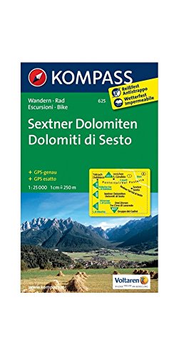 Beispielbild fr Kompass Karten, Sextner Dolomiten (1 : 25.000): Wander- und Bikekarte. Dolomiti di Sesto. Carta escu zum Verkauf von medimops