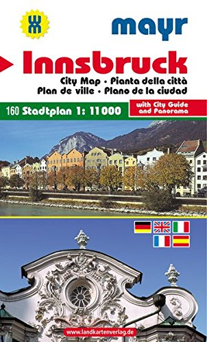 Innsbruck: Stadtplan 1:11000 mit Stadtführer, Straßenverzeichnis und Panorama - Unknown.
