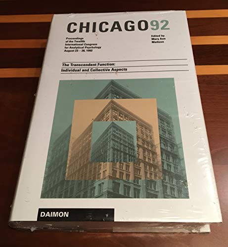 9783856305376: Chicago 1992: The Transcendent Function: Individual and Collective Aspects
