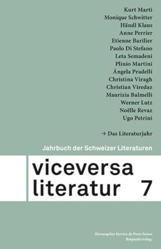 Stock image for Viceversa 7 : Jahrbuch der Schweizer Literaturen for sale by Buchpark
