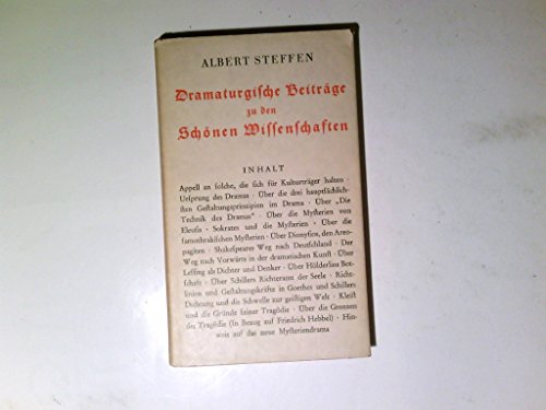 Stock image for Dramaturgische Beitrge zu den Schnen Wissenschaften: Essays for sale by Gabis Bcherlager