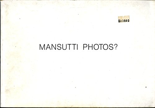 9783859146099: Mansutti Photos?