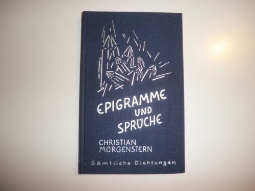 9783859891630: Epigramme und Spruche (His Samtliche Dichtungen : Abt. 2