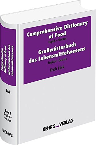 9783860229361: Growrterbuch des Lebensmittelwesens, Englisch-Deutsch