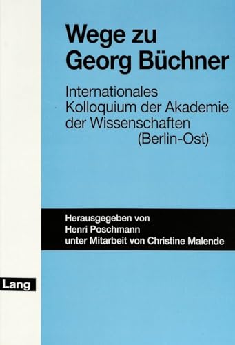 9783860320044: Wege Zu Georg Buechner