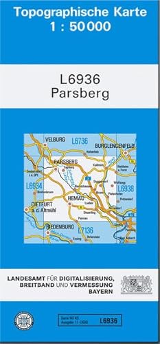 TK50 L6936 Parsberg: Topographische Karte 1:50000 (TK50 Topographische Karte 1:50000 Bayern) - Landesamt für Digitalisierung Breitband und Vermessung Bayern