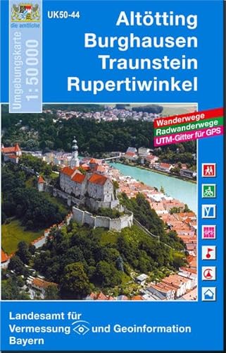 Beispielbild fr Alttting, Burghausen, Traunstein, Rupertiwinkel 1 : 50 000: Mit Wanderwegen, Radwanderwegen, UTM-G zum Verkauf von medimops