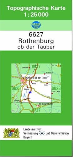 Beispielbild fr TK25 6627 Rothenburg ob der Tauber: Topographische Karte 1:25000 (TK25 Topographische Karte 1:25000 Bayern) zum Verkauf von medimops