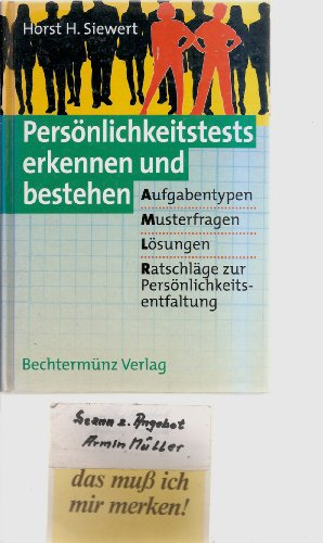 Stock image for Persnlichkeitstests erkennen und bestehen for sale by Antiquariat  Angelika Hofmann