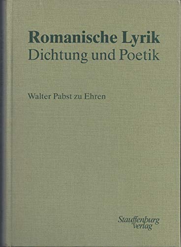 Romanische Lyrik - Heydenreich Titus, Leube Eberhard, Schrader Ludwig