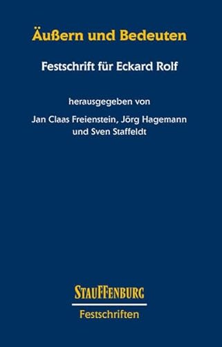Stock image for uern und Bedeuten: Festschrift fr Eckard Rolf for sale by medimops