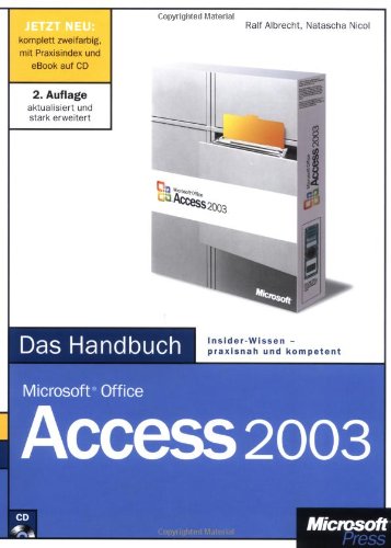 9783860631959: Microsoft Office Access 2003, Das Handbuch, m. CD-ROM