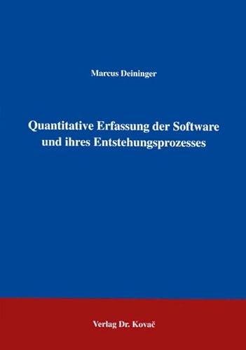 Beispielbild fr Quantitative Erfassung der Software und ihres Entstehungsprozesses zum Verkauf von Buchpark