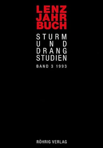 9783861100232: Lenz-Jahrbuch. Sturm-und-Drang-Studien: 1993