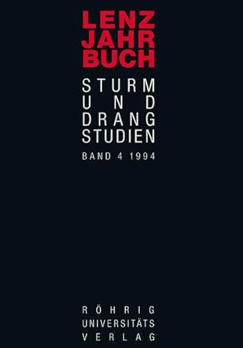 9783861100508: Lenz-Jahrbuch. Sturm-und-Drang-Studien 4: 1994