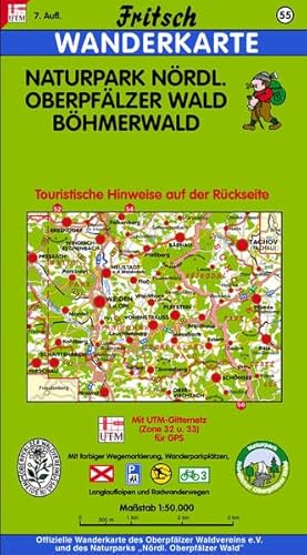 Beispielbild fr Fritsch Karten, Nr.55, Naturpark Nrdlicher Oberpflzer Wald, Bhmerwald: Mit farbiger Wegemarkierung, Wanderparkpltzen und Langlaufloipen zum Verkauf von medimops