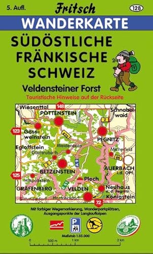 Fritsch Karte - Südöstliche Fränkische Schweiz : Wanderkarte. Veldensteiner Forst