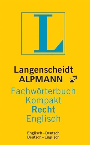 9783861172406: Langenscheidt Alpmann Fachwrterbuch Kompakt Recht, Englisch