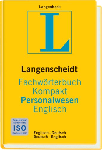 9783861172963: Langenscheidts Fachwrterbuch Kompakt Personalwesen Englisch: Englisch - Deutsch / Deutsch - Englisch. Rund 15 000 Fachbegriffe