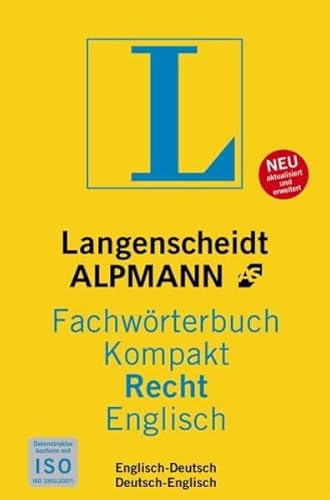 Beispielbild fr Langenscheidt Fachwrterbuch Kompakt Recht Englisch - e-Fachwrterbuch 5.0: Englisch-Deutsch / Deu zum Verkauf von medimops