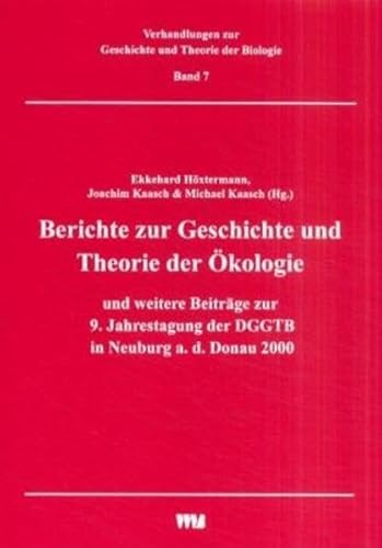 Imagen de archivo de Berichte Zur Geschichte Und Theorie Der ?kologie a la venta por Alplaus Books