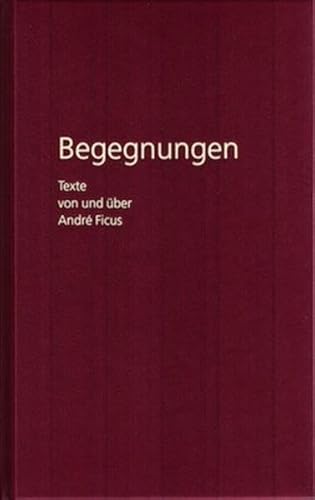 Beispielbild fr Begegnungen. Texte von und ber Andre Ficus zum Verkauf von medimops