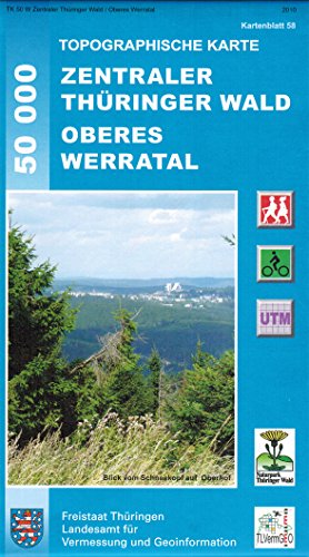 9783861402671: Zentraler Thringer Wald 1 : 50 000: Ausgabe mit Wander- und Radwanderwegen