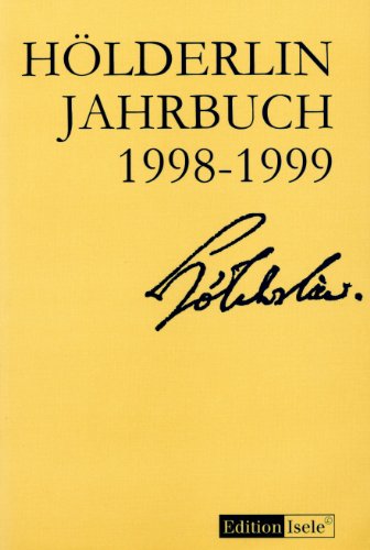 9783861421788: Holderlin-Jahrbuch, 31 Band 1998-1999