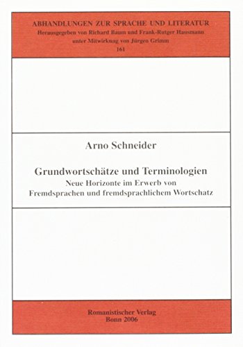 9783861431657: Schneider, A: Grundwortschtze und Terminologien