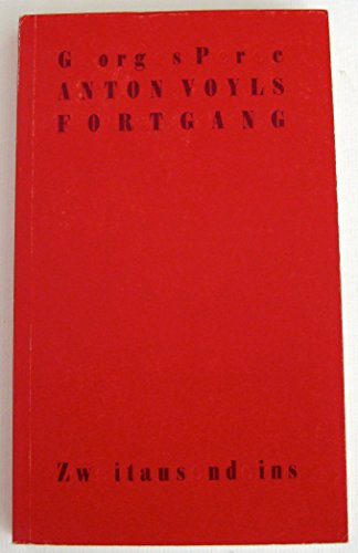 9783861502685: Anton Voyls Fortgang (Livre en allemand)